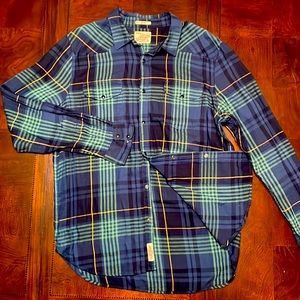 Lucky Brand. Snap button down flannel shirt. Size Large.